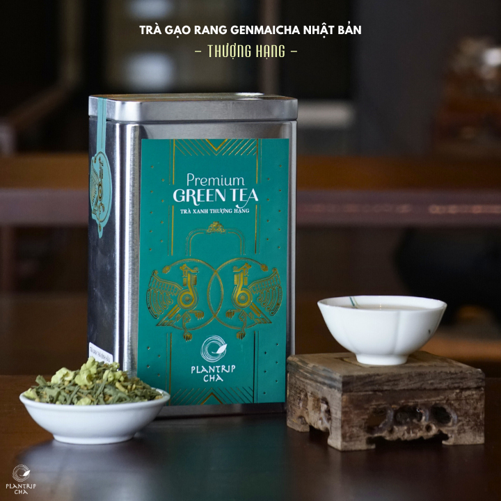 Hộp Trà Gạo Rang Genmaicha Nhật Thượng Hạng - Plantrip Cha