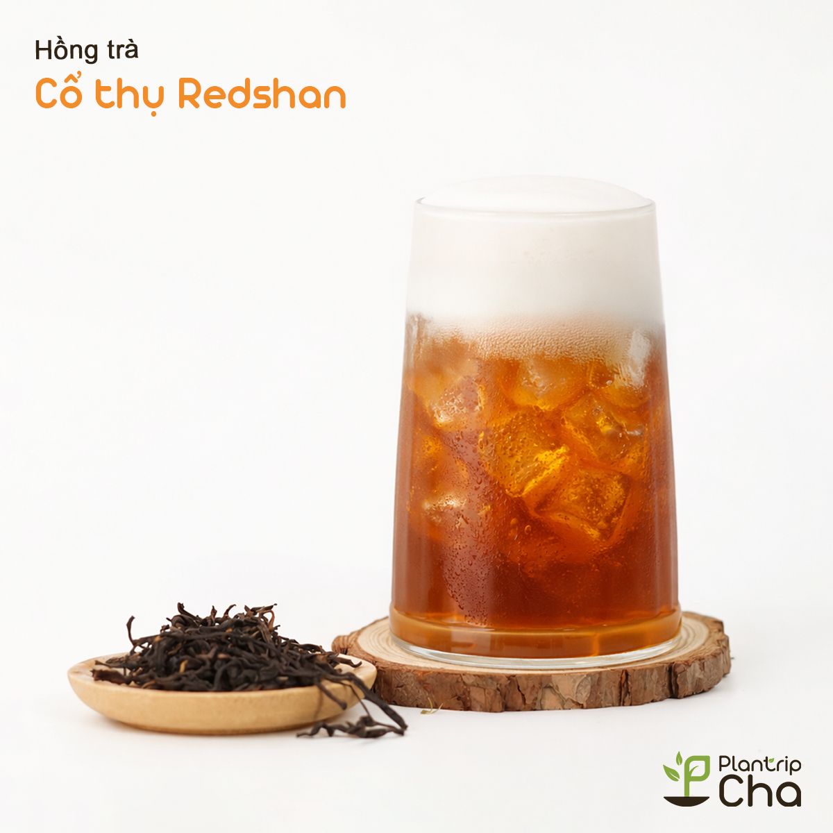 Hồng trà cổ thụ Redshan pha hồng trà cổ thụ cream cheese.