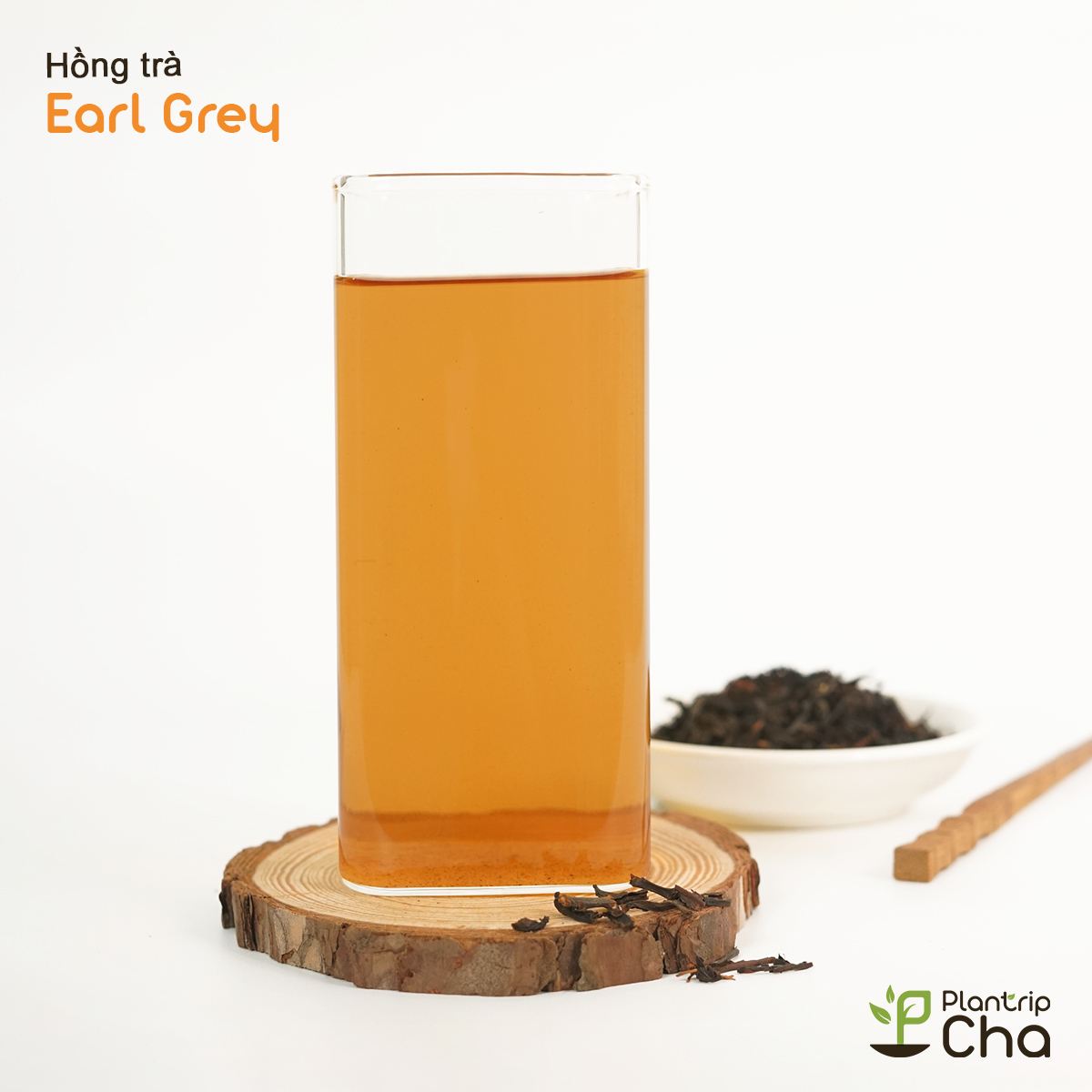 Màu nước hồng trà Earl Grey lá.