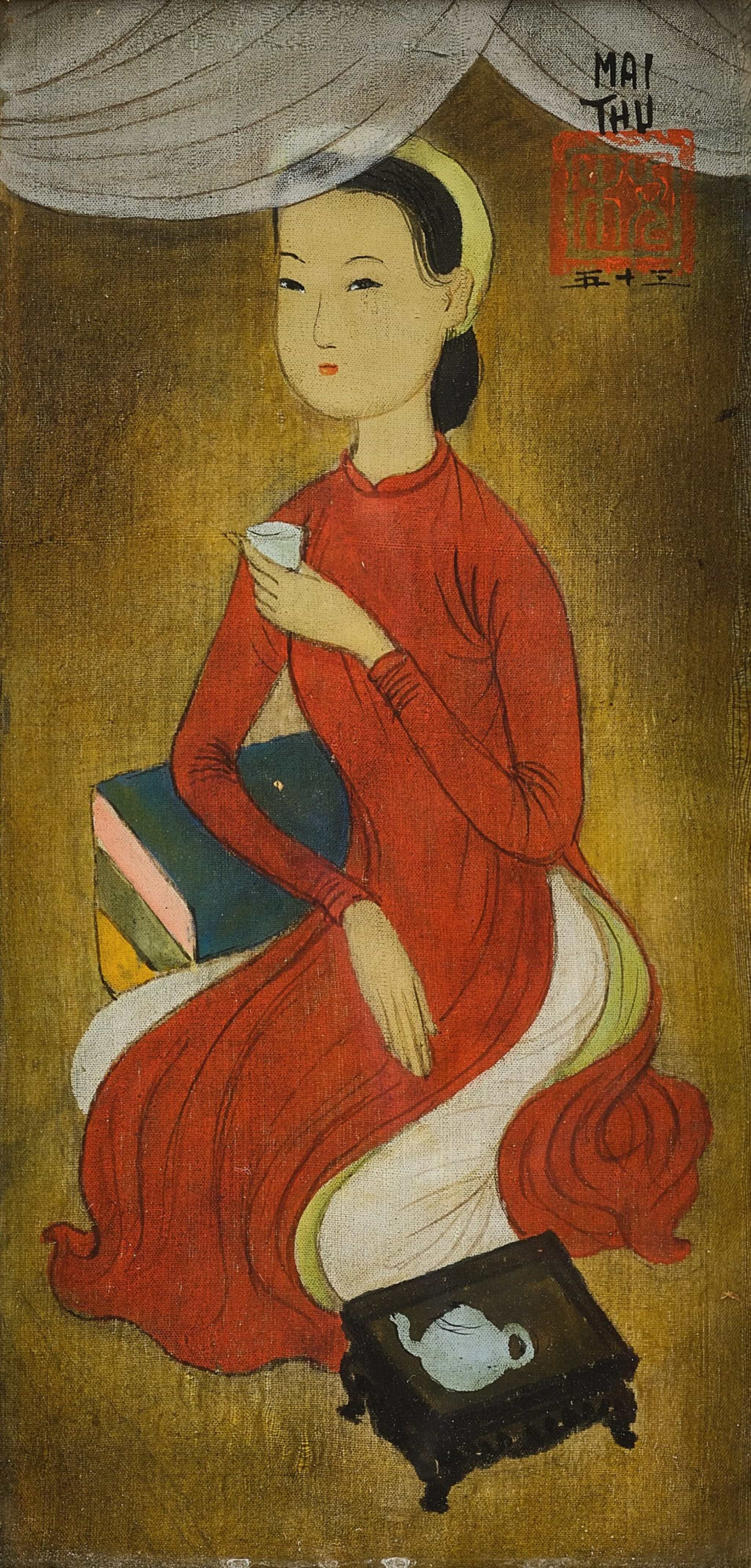 Tác phẩm Thiếu nữ thưởng trà - Lady Drinking Tea (Ảnh: sưu tầm)