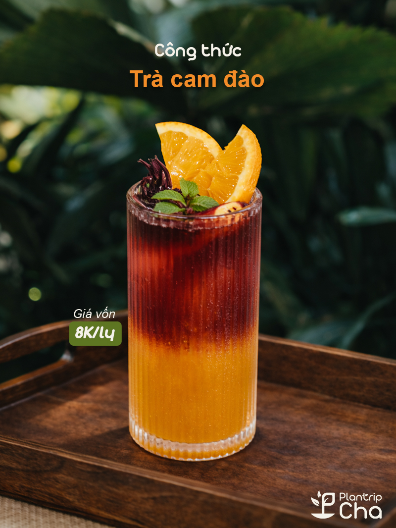 Trà cam đào.