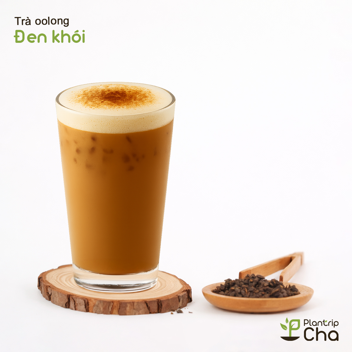 Trà oolong Đen Khói pha Trà Sữa Nướng.