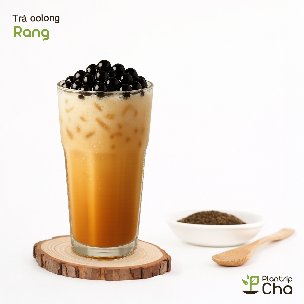 Trà oolong rang pha trà sữa truyền thống.
