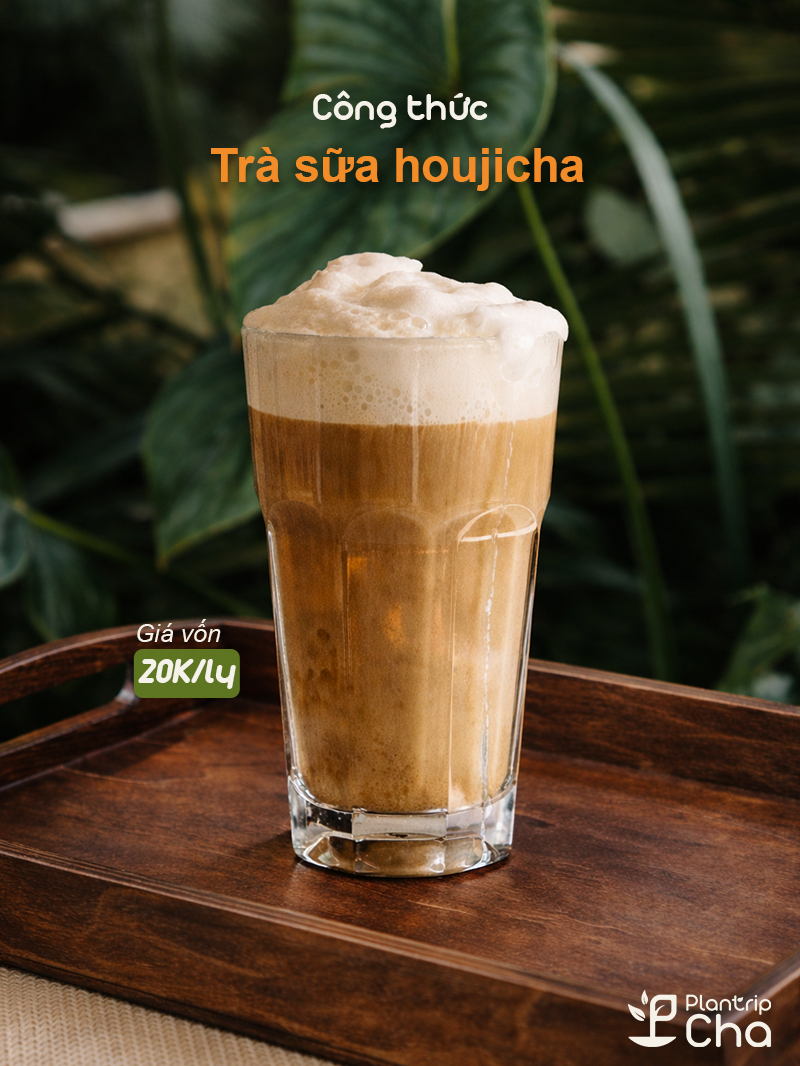 Trà sữa Houjicha Nhật Bản.