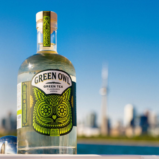 Vodka trà xanh Green Owl được sản xuất tại Ontario, Canada (Ảnh: sưu tầm)