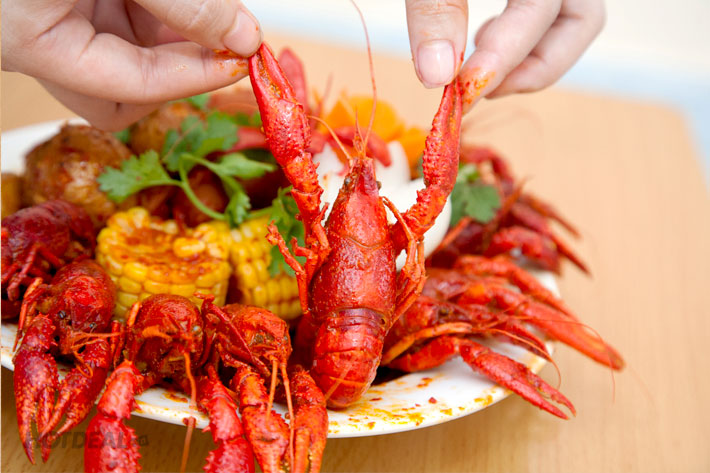 crawfish nấu kiểu lousiana