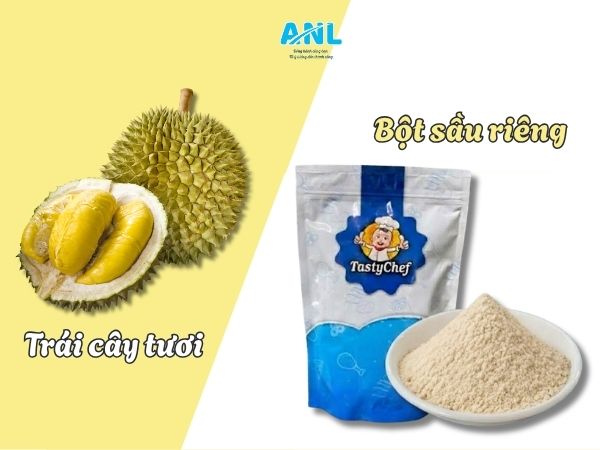 So sánh ưu nhược điểm bột sầu riêng với sầu riêng tươi