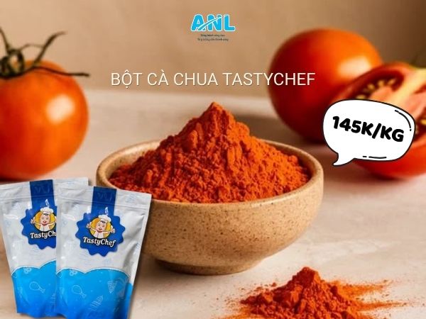 Đóng gói chuẩn 1kg bột cà chua TastyChef