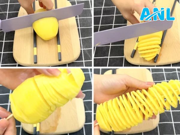 Cách làm khoai tây lốc xoáy lắc bơ sữa