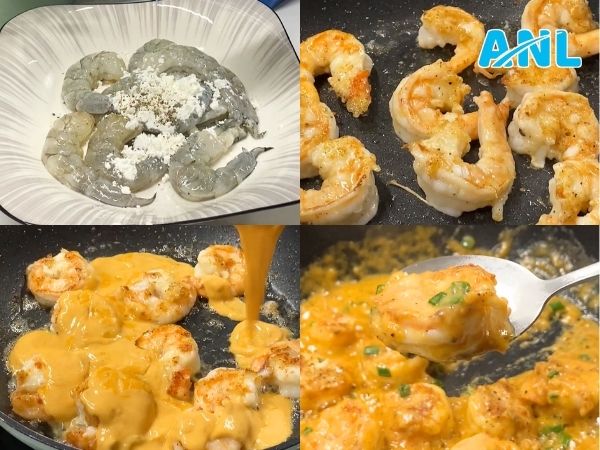 Cách làm tôm chiên sốt trứng muối