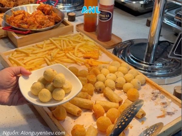 viên donut nhân đậu đỏ