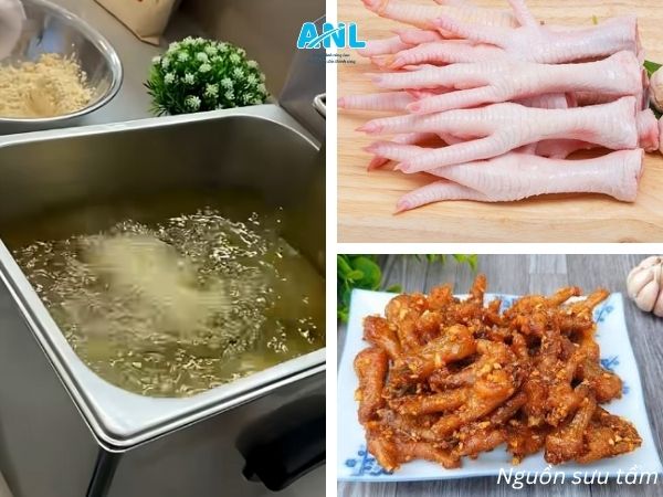 Các bước chuẩn bị xương gà lắc bơ tỏi