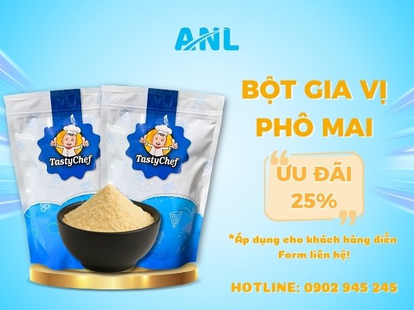 Khuyến mãi bột phô mai TastyChef từ Alo Nguyên Liệu