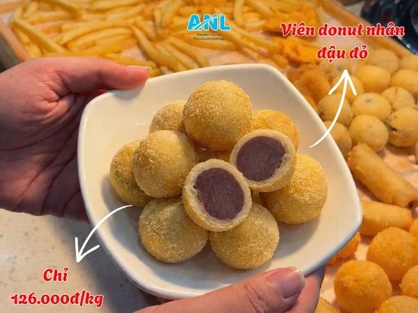 Viên donut nhân đậu đỏ 2026