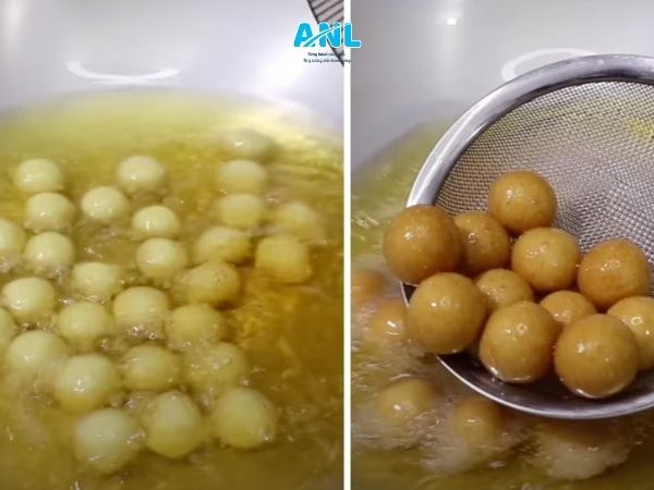 Kỹ thuật chiên bánh tạo hình "bong bóng"
