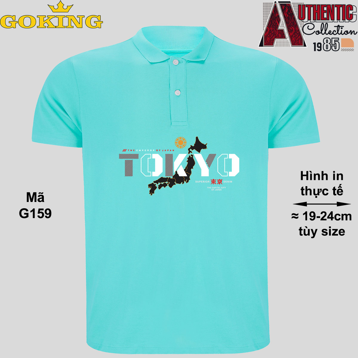 TOKYO, mã G159. Áo thun polo Goking, form unisex cho nam nữ, đội nhóm, công ty. Áo phông cổ bẻ đồng phục cao cấp, vải cá sấu 3D | GOKING.VN Tokyo, Mã G159. Áo Thun Polo Goking, Form Unisex Cho Nam Nữ, Đội Nhóm, Công Ty. Áo Phông Cổ Bẻ Đồng Phục Cao Cấp, Vải Cá Sấu 3D | Goking.Vn