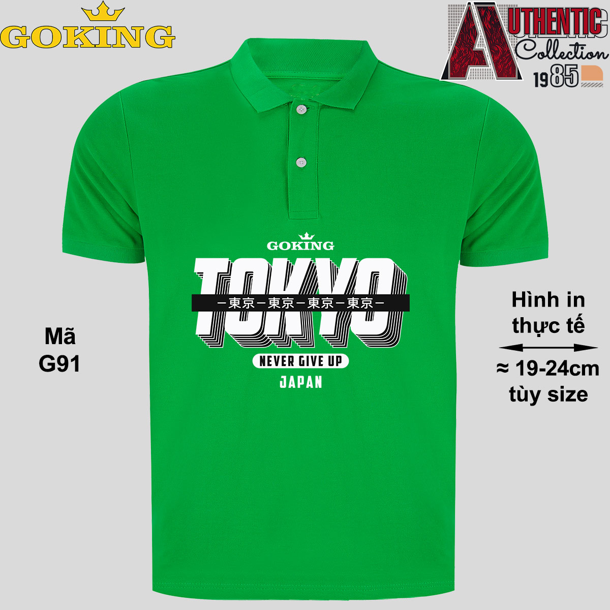 TOKYO, mã G91. Áo thun polo Goking, form unisex cho nam nữ, đội nhóm, công ty. Áo phông cổ bẻ đồng phục cao cấp, vải cá sấu 3D | GOKING.VN Tokyo, Mã G91. Áo Thun Polo Goking, Form Unisex Cho Nam Nữ, Đội Nhóm, Công Ty. Áo Phông Cổ Bẻ Đồng Phục Cao Cấp, Vải Cá Sấu 3D | Goking.Vn