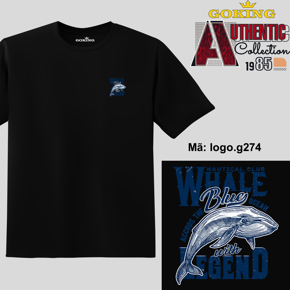 WHALE, mã logo.g274. Áo thun nam nữ in logo đẹp, form unisex. Áo phông GOKING hàng hiệu, quà tặng cao cấp cho gia đình, cặp đôi, lớp nhóm, doanh nghiệp | GOKING.VN Whale, Mã Logo.G274. Áo Thun Nam Nữ In Logo Đẹp, Form Unisex. Áo Phông Goking Hàng Hiệu, Quà Tặng Cao Cấp Cho Gia Đình, Cặp Đôi, Lớp Nhóm, Doanh Nghiệp | Goking.Vn
