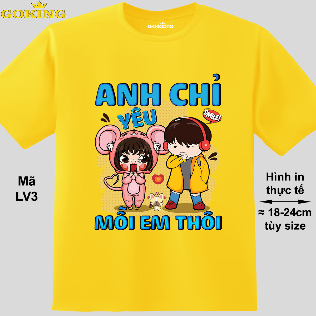 Anh chỉ yêu mỗi em thôi và Em chỉ yêu mỗi anh thôi. Mã LV3. Áo thun cặp đôi tình yêu siêu đẹp Anh chỉ yêu mỗi em thôi và Em chỉ yêu mỗi anh thôi. Mã LV3. Áo thun cặp đôi tình yêu siêu đẹp