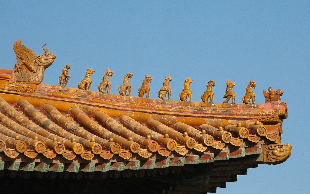 Ý nghĩa tượng quái thú trên mái nhà Cung điện Trung Hoa xưa