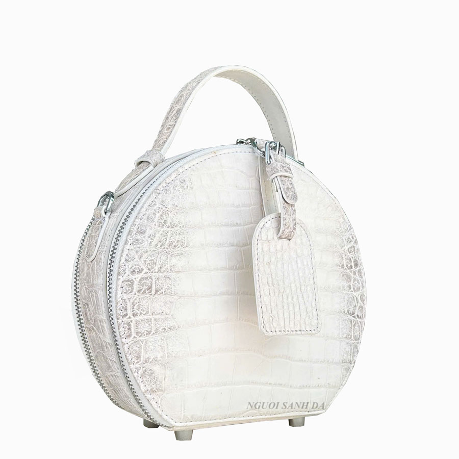 Túi xách nữ da cá sấu bạch tạng thật