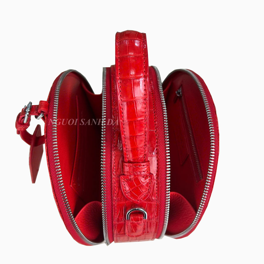Túi xách nữ da cá sấu màu đỏ