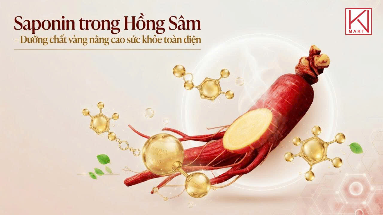 Saponin trong Hồng Sâm và lợi ích sức khỏe