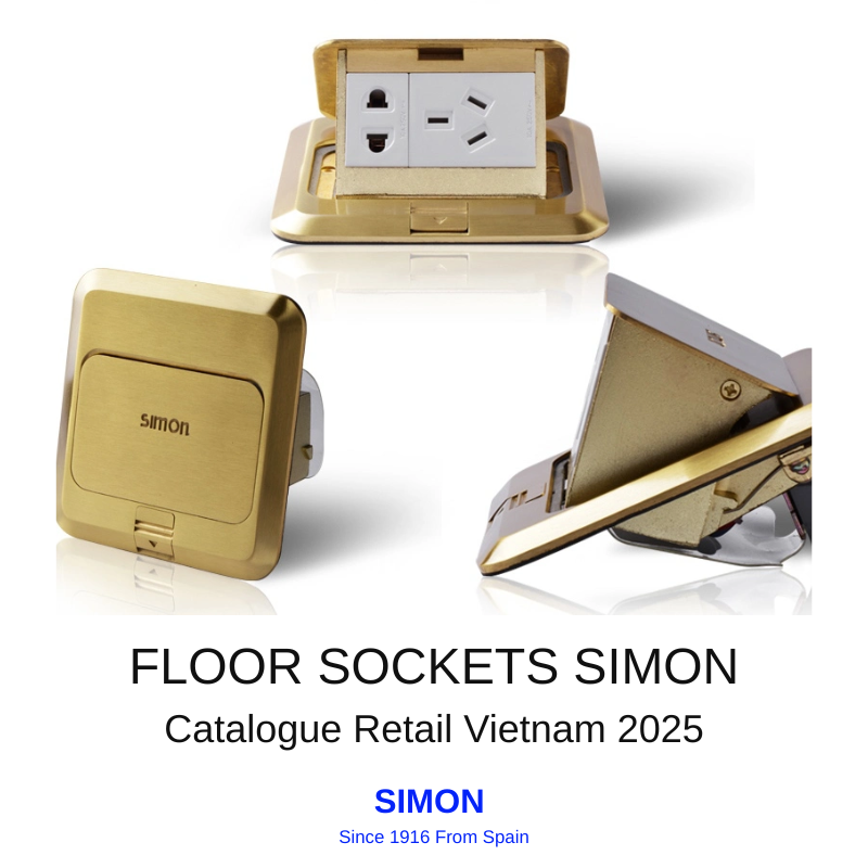 Catalogue Bảng giá ổ cắm âm sàn Simon 2025