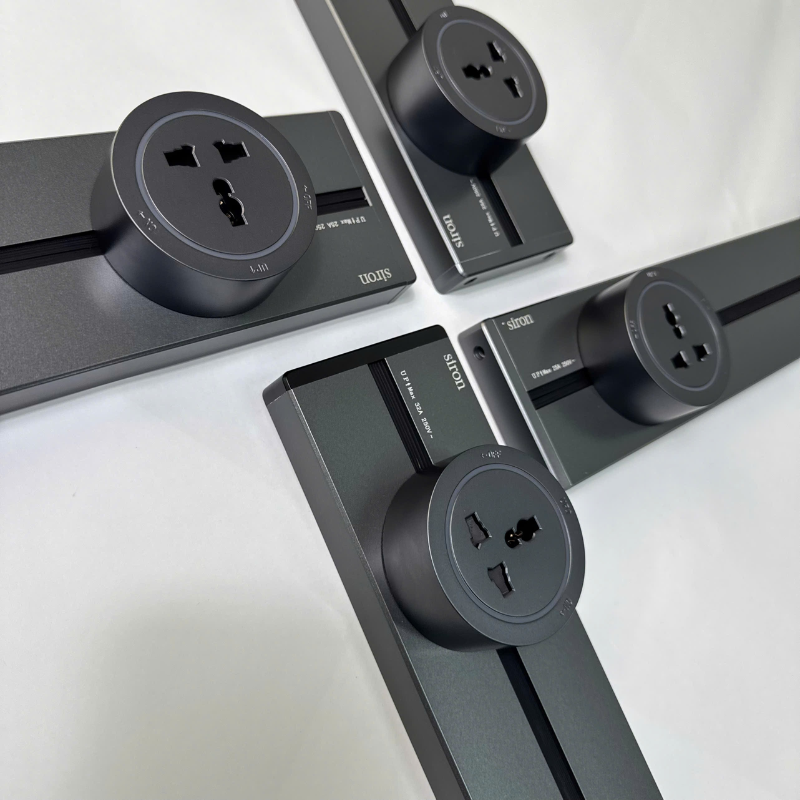 Ổ cắm thanh ray Track socket lắp nổi 60 cm màu ghi Siron TF1006-60