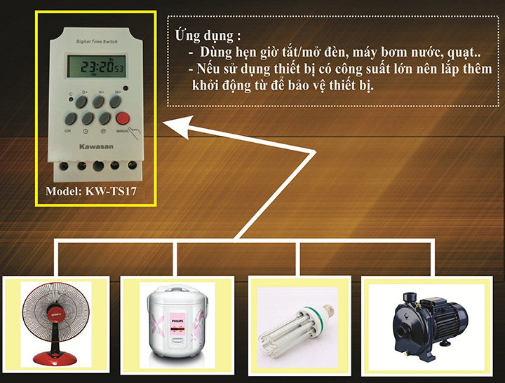 Ứng dụng công tắc hẹn giờ tắt mở TS17