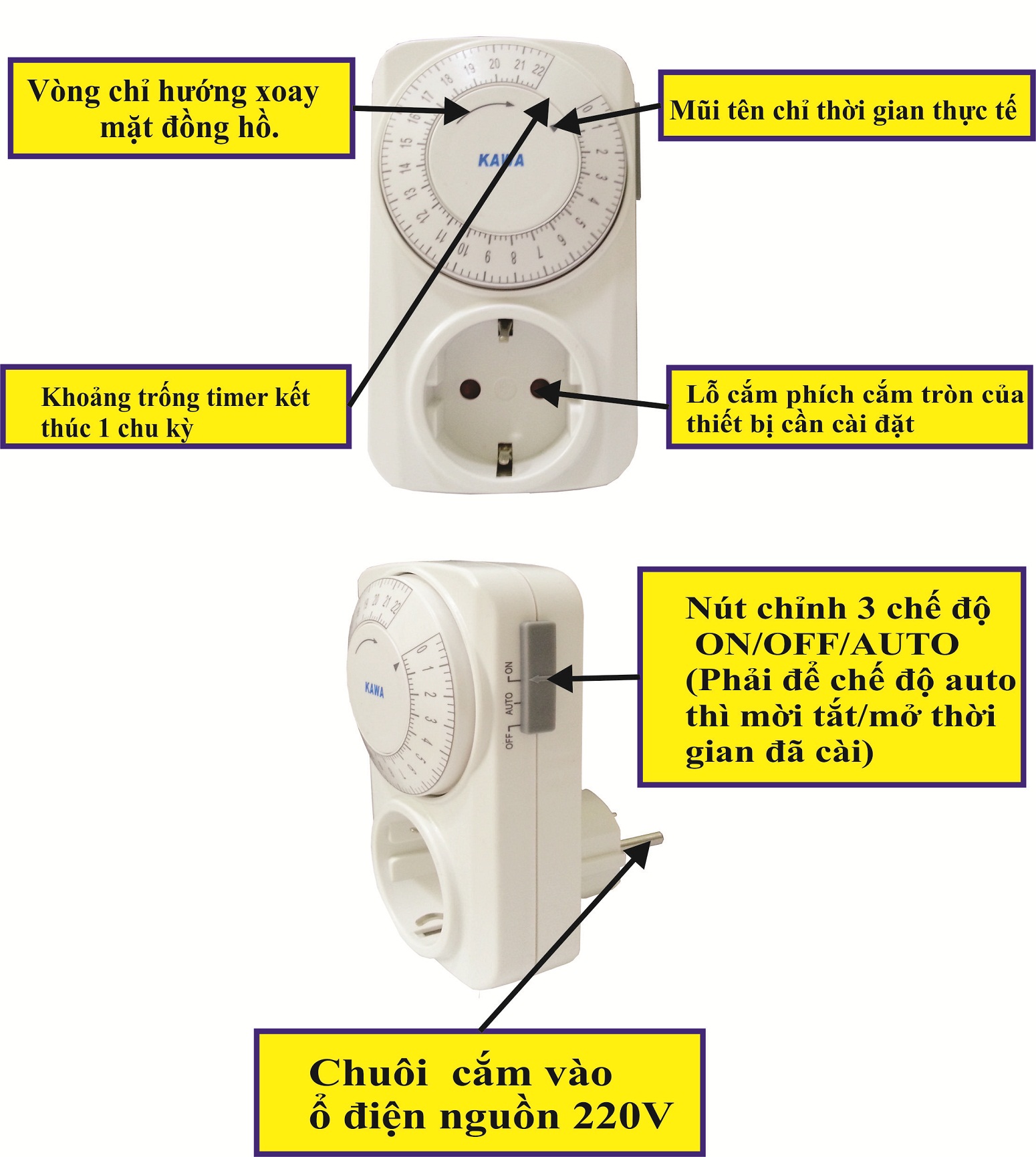 Hướng dẫn sử dụng ổ cắm đếm ngược thời gian tắt