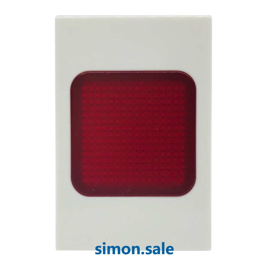 Hạt đèn báo LED (màu đỏ) lắp mặt đế chữ nhật Simon Series 51A H602 ...