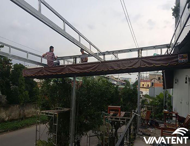 Thi công mái xếp lượn sóng giá rẻ