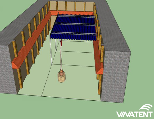thiết kế mái xếp di động cho không gian sân trường