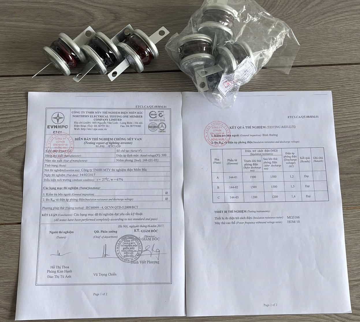 Chống sét van gz500 có hóa đơn vat và chứng chỉ nghiệm thu CO, CQ