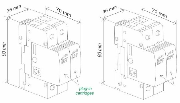 Thiết bị chống sét 01 pha PSM2-40/230TT Cirprotec