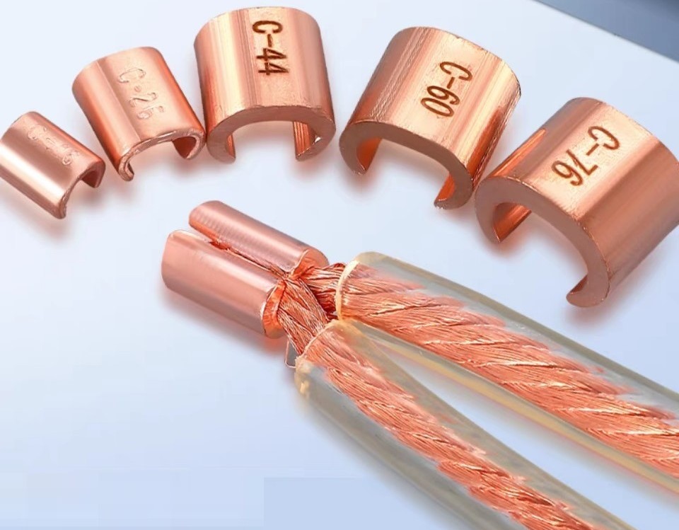 Kẹp đồng chữ C kết nối dây điện trung thế