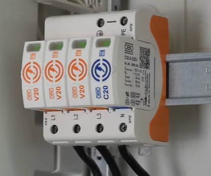 Lắp thiết bị chống sét 3 pha OBO V20-3+NPE-280 5095253