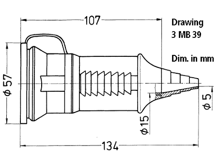 Ổ cắm nối Schuko 1 Pha - 16A - 3 chân - IP44 - Mã 10751