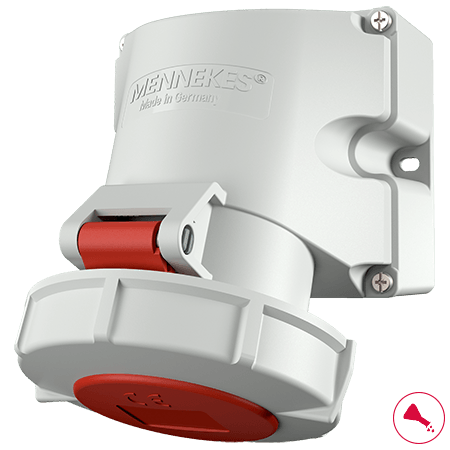 Ổ cắm công nghiệp CEE kín nước 3Pha-  32A - 4 chân - IP67 , mã 9372