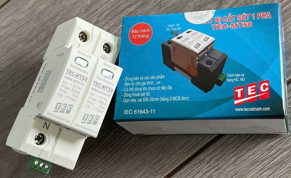SPD chống sét lan truyền 1 pha TEC MT50