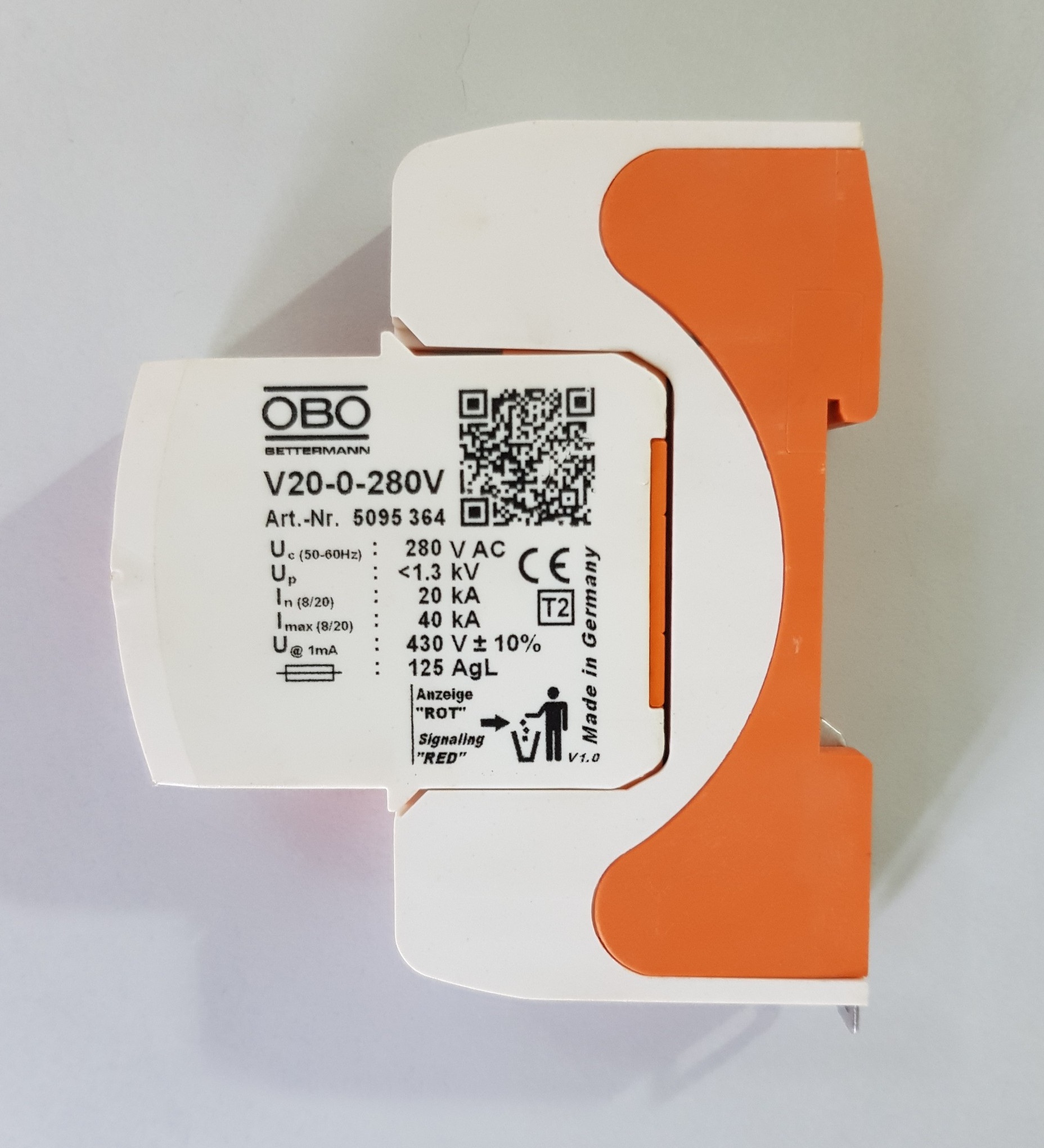 Thiết bị cắt lọc sét OBO V20-1-280 hãng obo đức