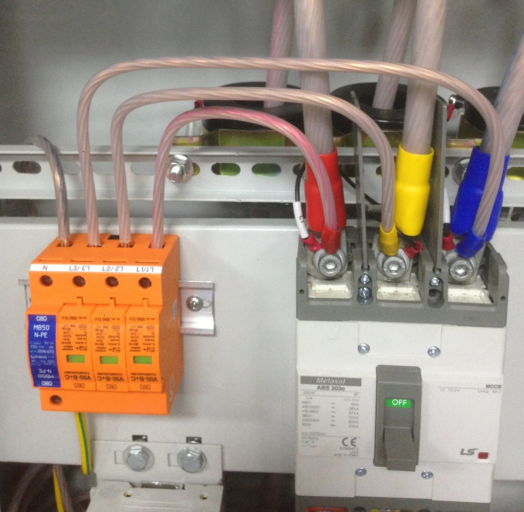 Thiết bị chống sét obo lắp tủ điều khiển, tủ phòng cháy chữa cháy