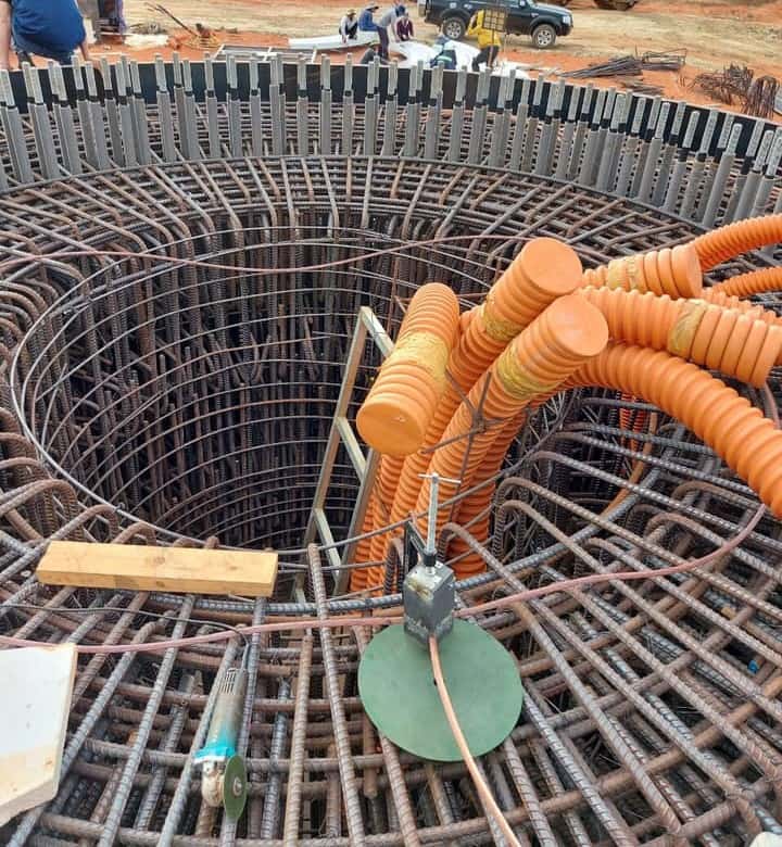 Thi công hệ thống tiếp địa cho trụ điện gió