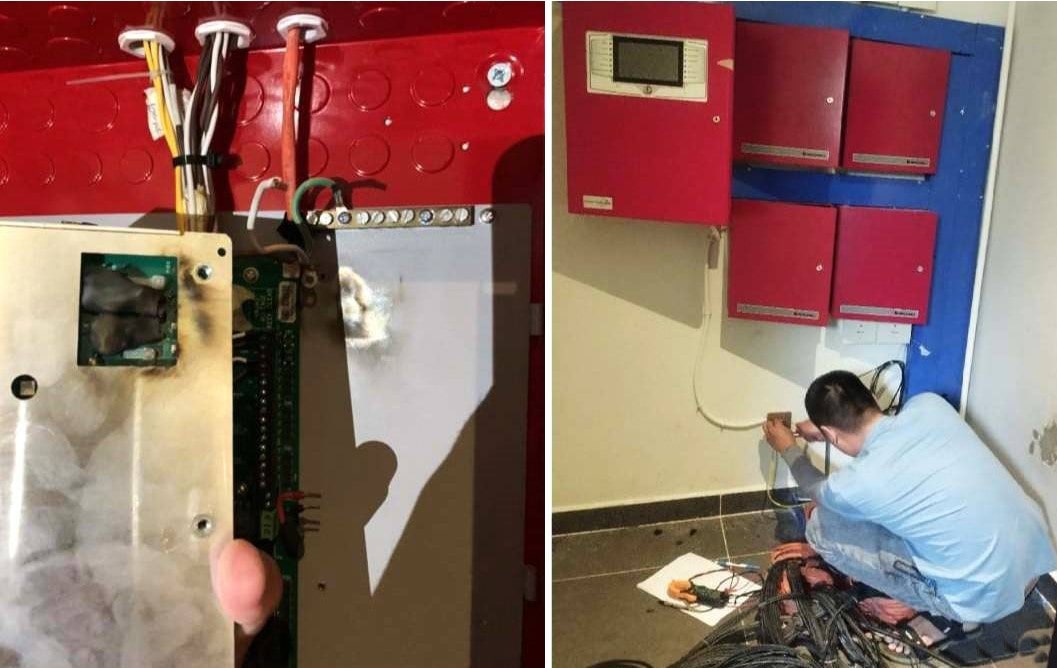 Sét lan truyền làm hỏng tủ báo cháy