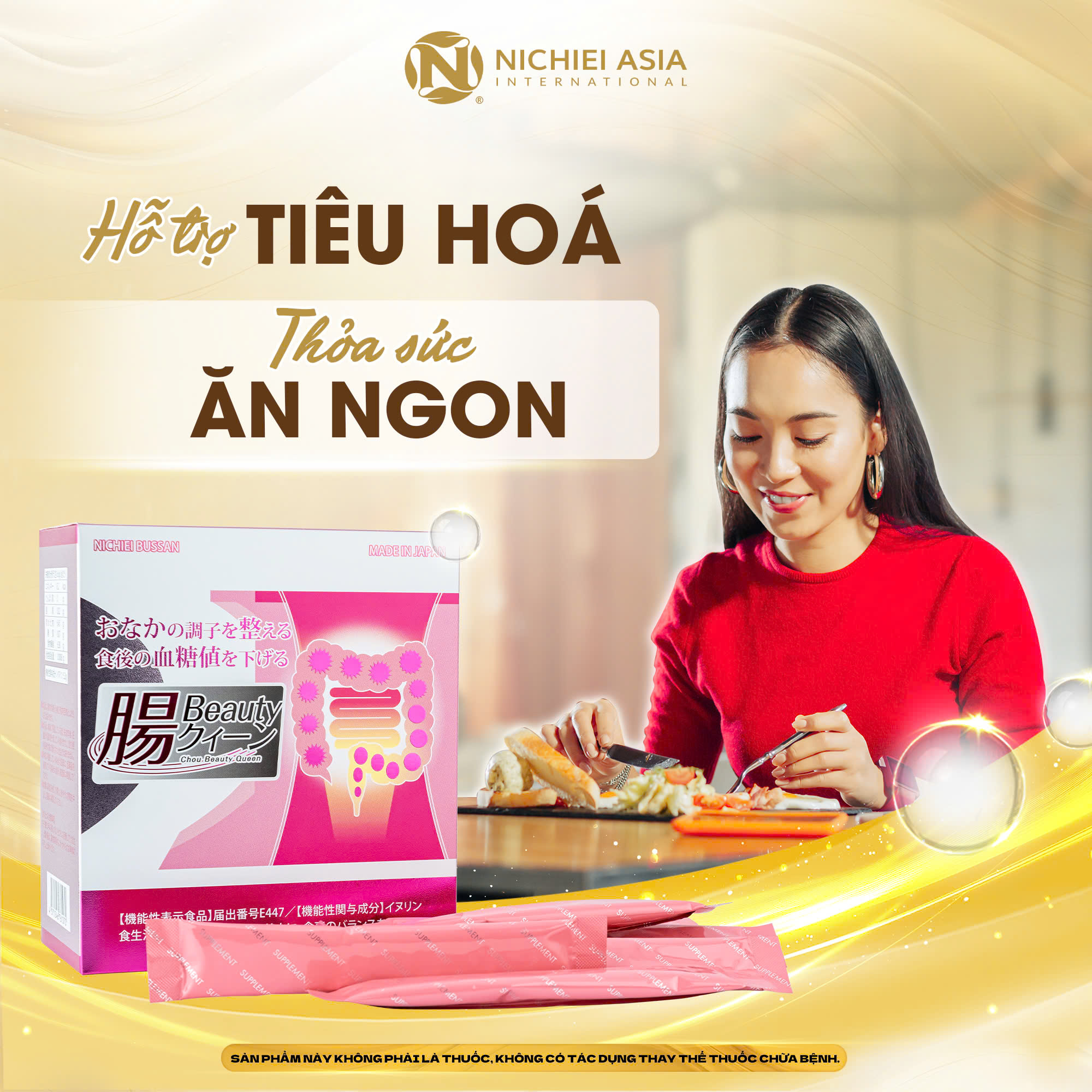 Bột Uống Men Lợi Khuẩn Nichiei Bussan Chou Beauty Queen – Giải Pháp Tiêu Hóa Tốt Hơn Cho Cuộc Sống Sức Khỏe