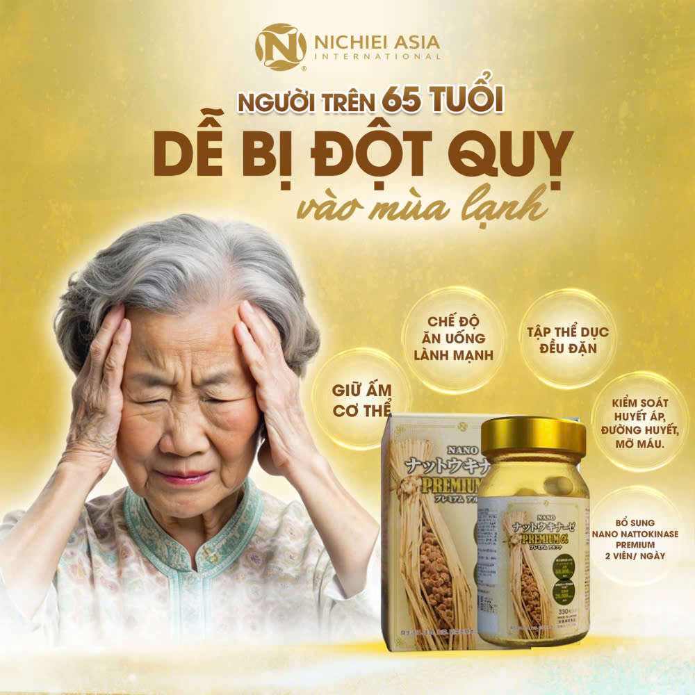 Viên Uống Hỗ Trợ Tai Biến Nichiei Bussan Nattokinase Nano 60,000 FU/G Nhật Bản 330 Viên: Giải Pháp Cho Sức Khỏe Tim Mạch Và Huyết Áp Ổn Định