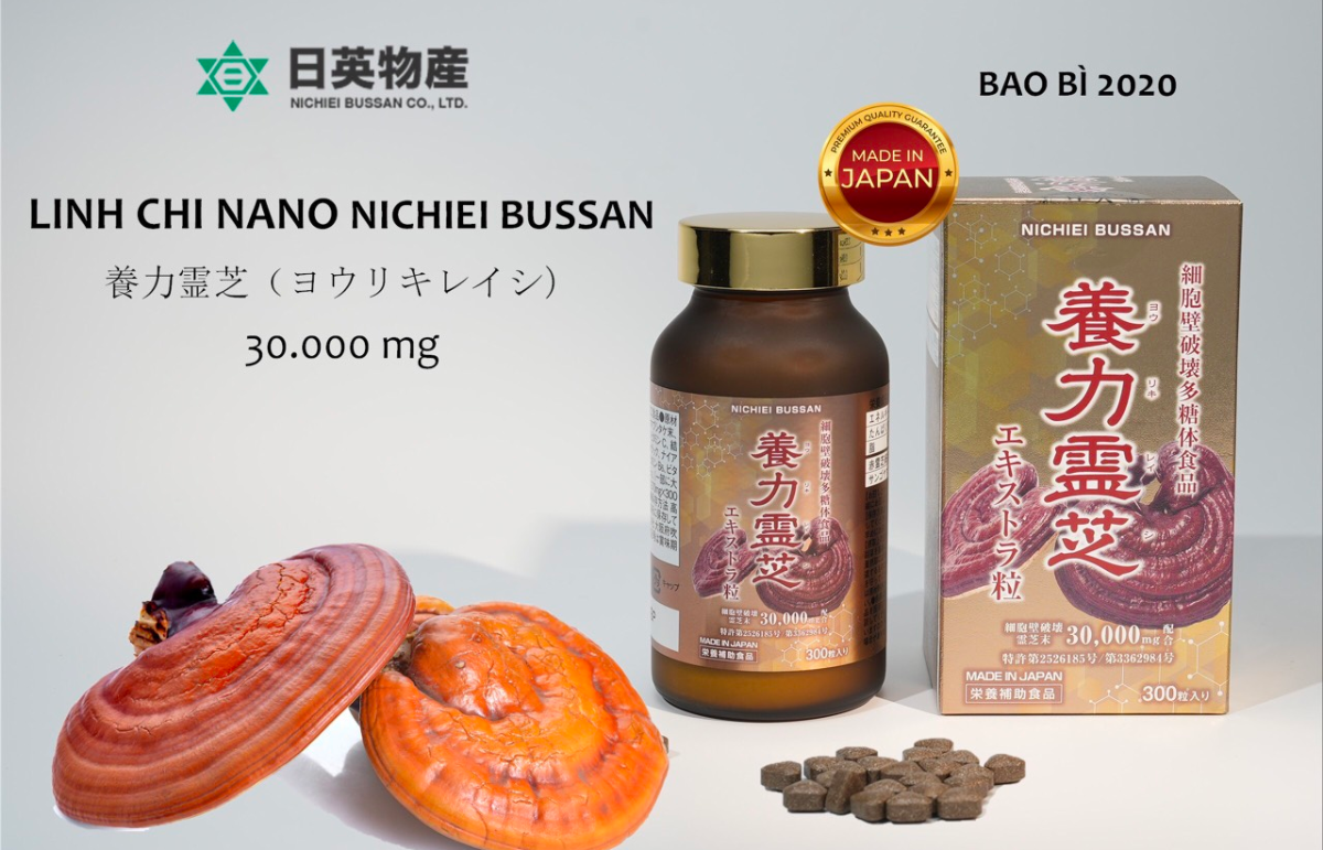Viên Uống Nấm Linh Chi Đỏ Nichiei Bussan Nourishing Reishi Nhật Bản 300 Viên - Michiko.vn
