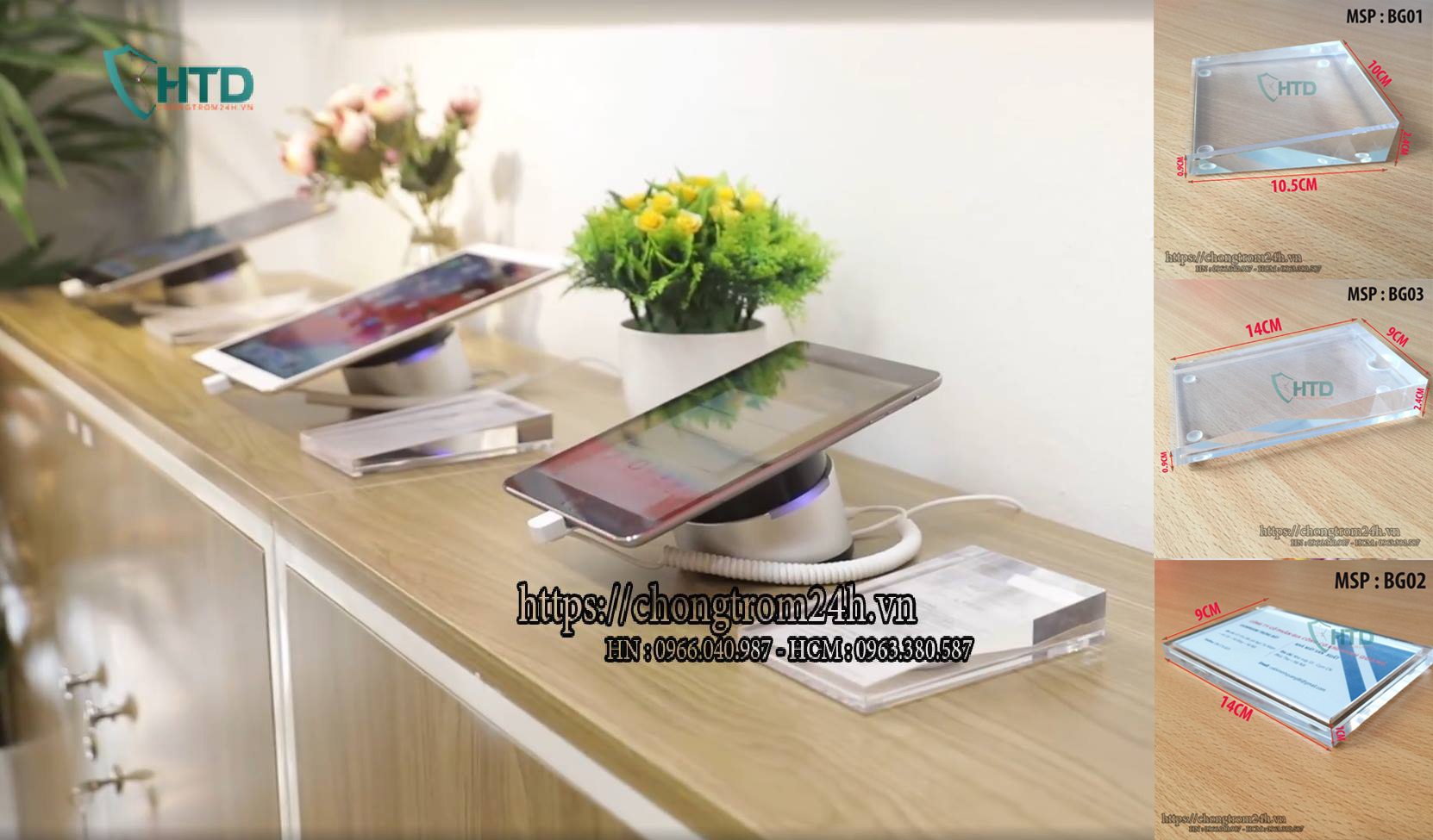 Tầm quan trọng đế mica kẹp bảng giá nằm trên bàn trải nghiệm 