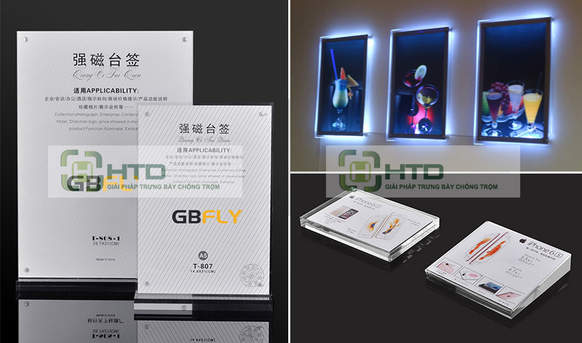 Đế mica kẹp bảng giá một trong những ứng dụng của mica trong đời sống